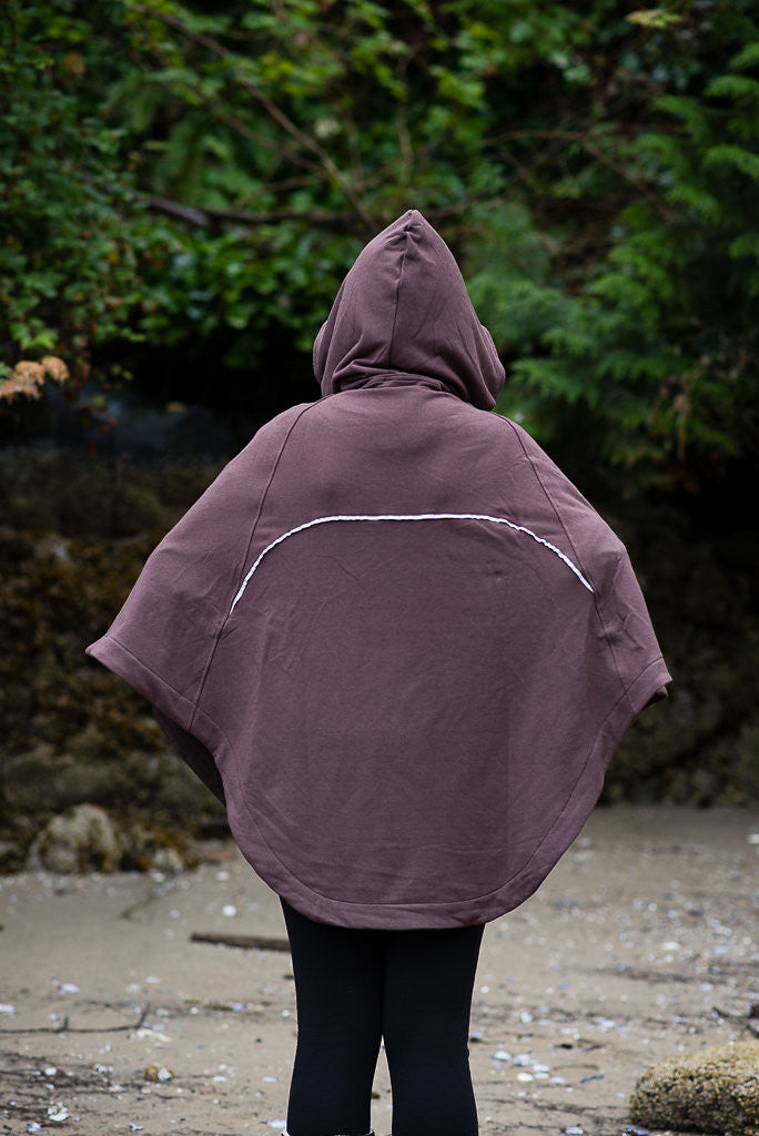 Bamboo Soft Cotton Poncho - Chocolate 
