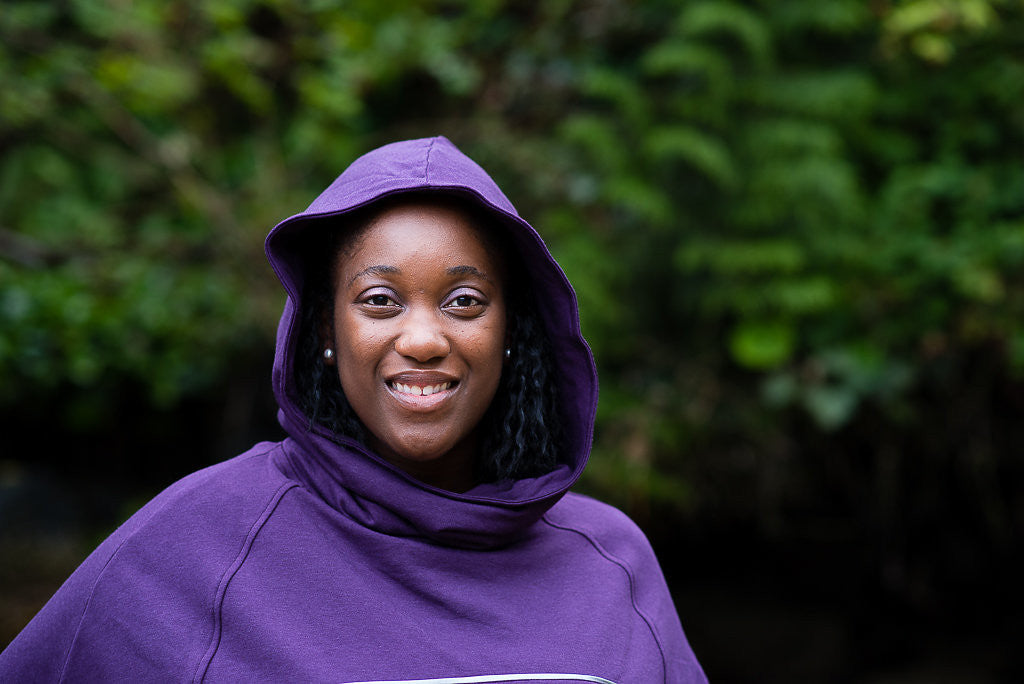 Bamboo Soft Cotton Poncho - Plum 